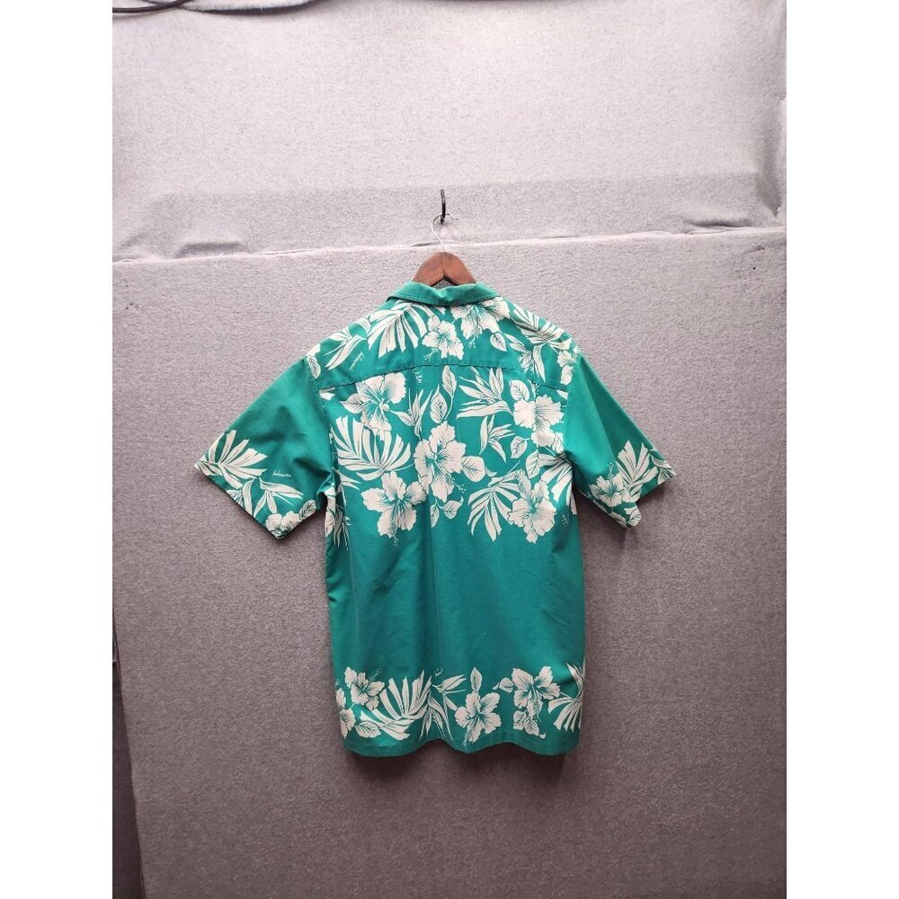 Royal Hawaiian Creations Teal Floral Short Sleeve Hawaiian Shirt Size XL - Picture 3 of 4